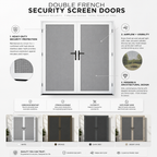 Double French Security Screen Doors