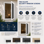 Fire Escape Security Screen Windows