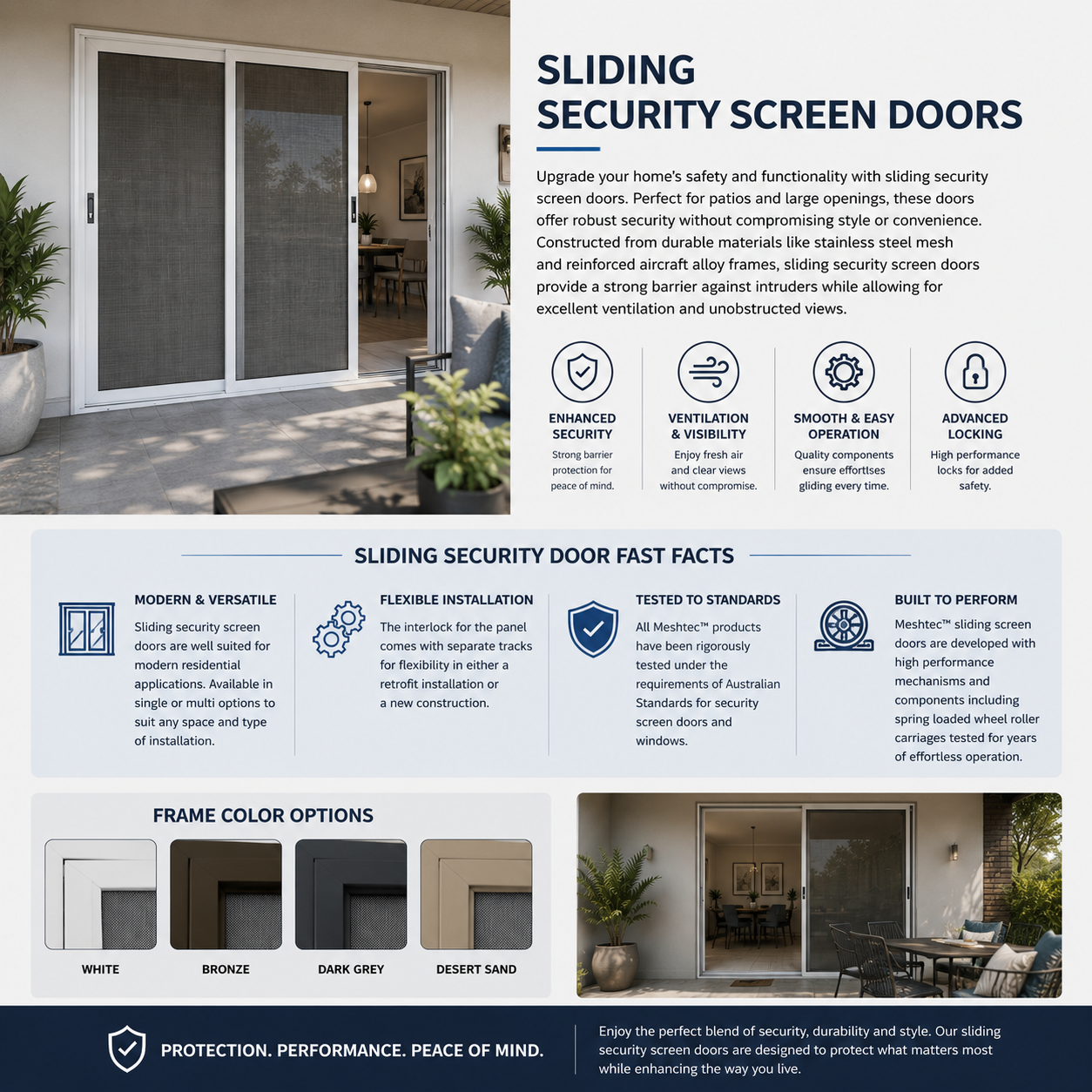 Sliding Security Screen Doors