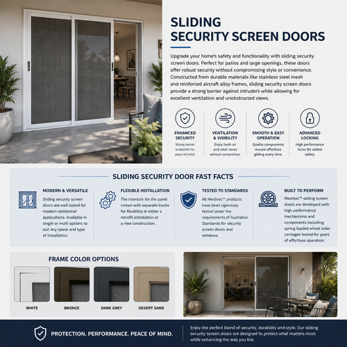 Double Slider Security Screen Doors