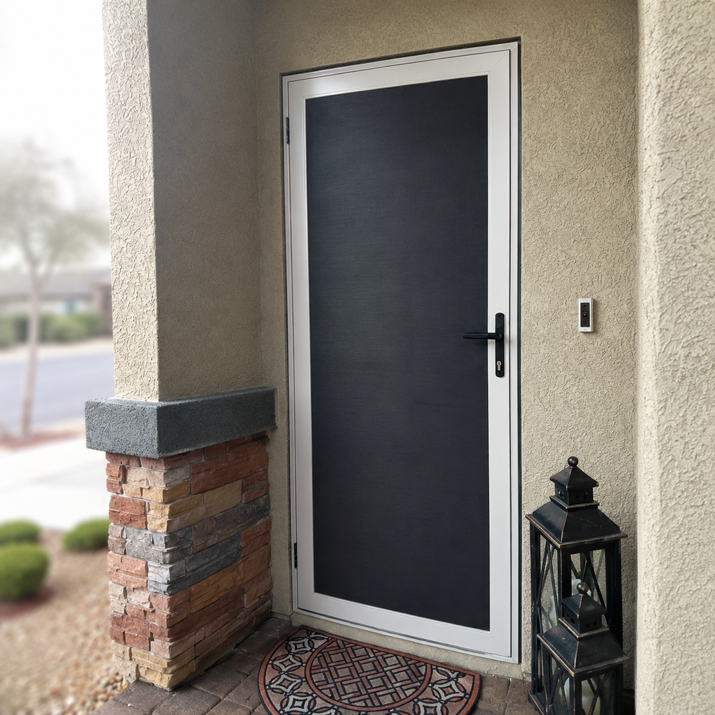 Single Hinged Security Screen Doors